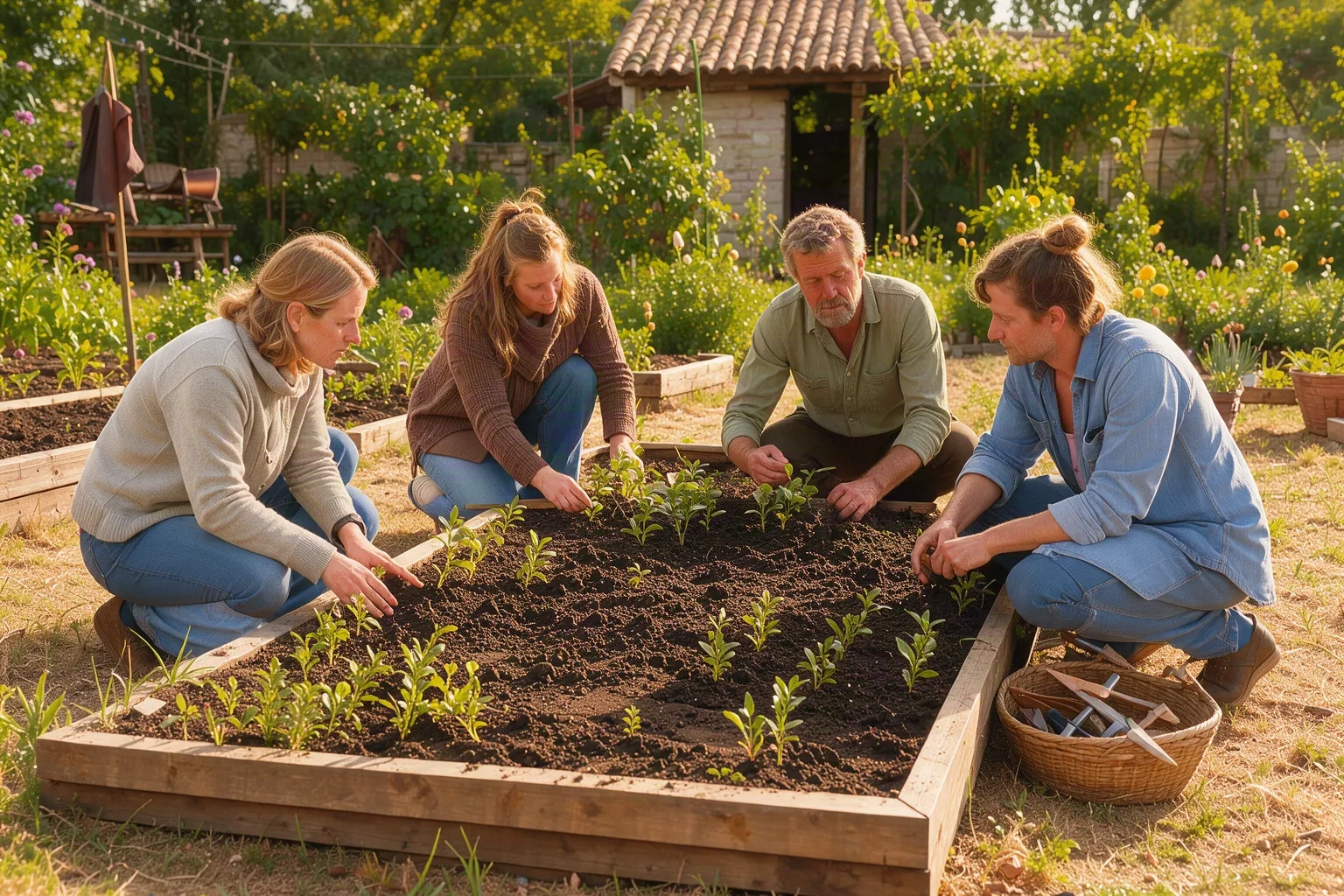 Atelier permaculture dans le jardin
